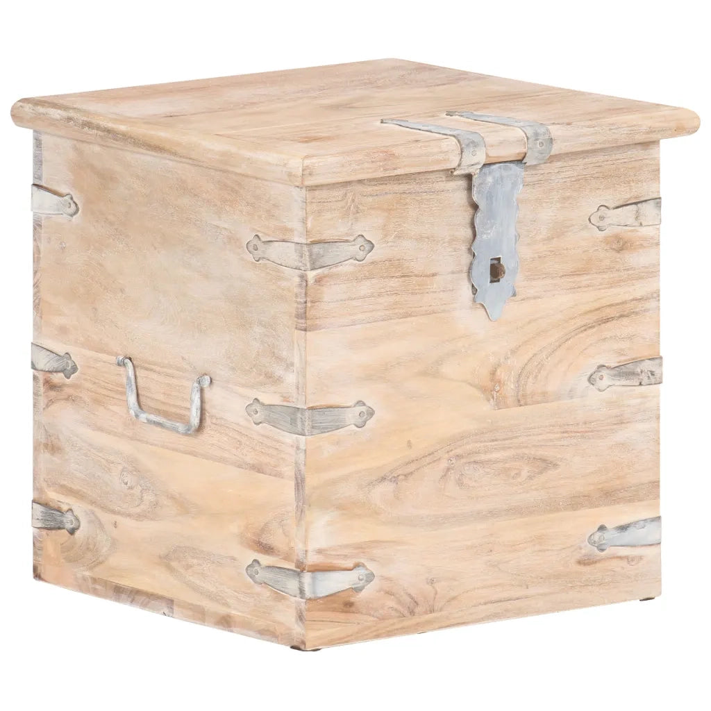Baule 40x40x40 cm in Legno Massello di Acacia 289646
