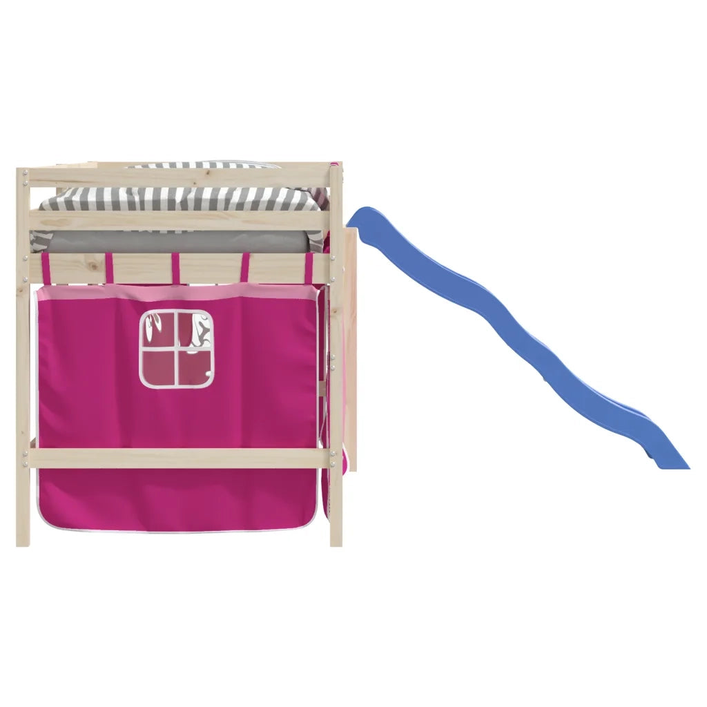 vidaXL Tende per Letto a Soppalco Rosa in Poliestere