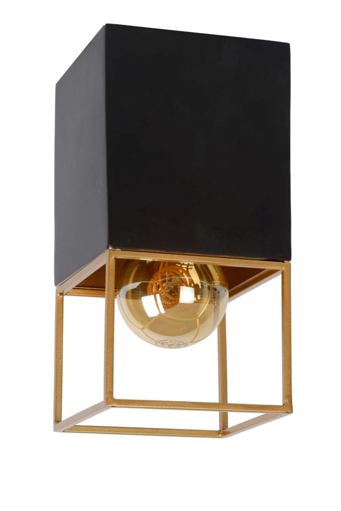 Plafoniera Lucide Rixt metallo oro/nero E27 40W 10cm