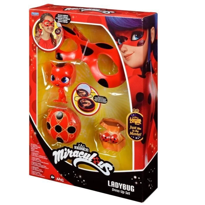 Costume da Coccinella - Maschera specchio Yoyo Orecchini Kwami Tikki - BANDAI - Miraculous Ladybug - Set di trasformazione