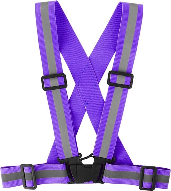 Vestone 2 pezzi di sicurezza - Vestone riflettente per corsa - Vestone in poliestere per bicicletta con alta visibilità - Vestone di sicurezza elastico regolabile - Adatto per corsa/bicicletta/bambini/unisex - Blu scuro - 51*51cm