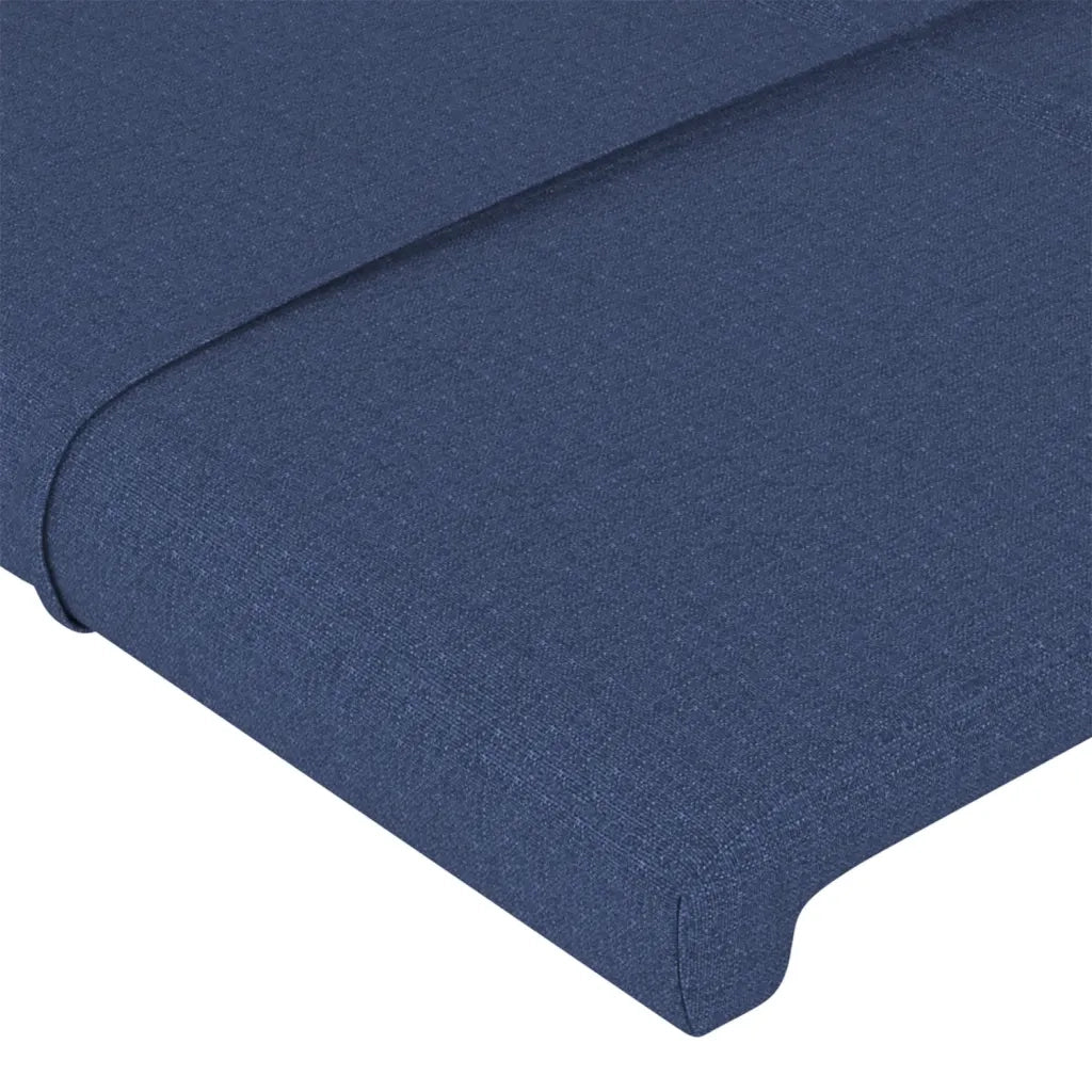 Testiera ad Orecchio-Testata con Orecchie Blu 147x16x118/128 cm in Tessuto 879073