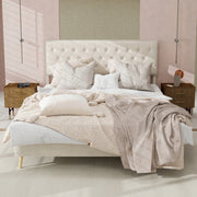 Letto imbottito - Xylo - 140x200 - Beige
