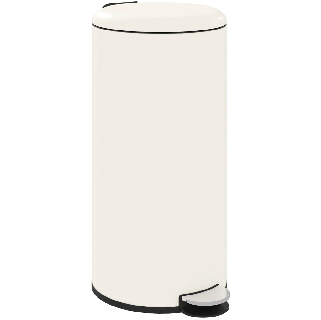 Pattumiera a pedale 30 L avorio con coperchio soft-close