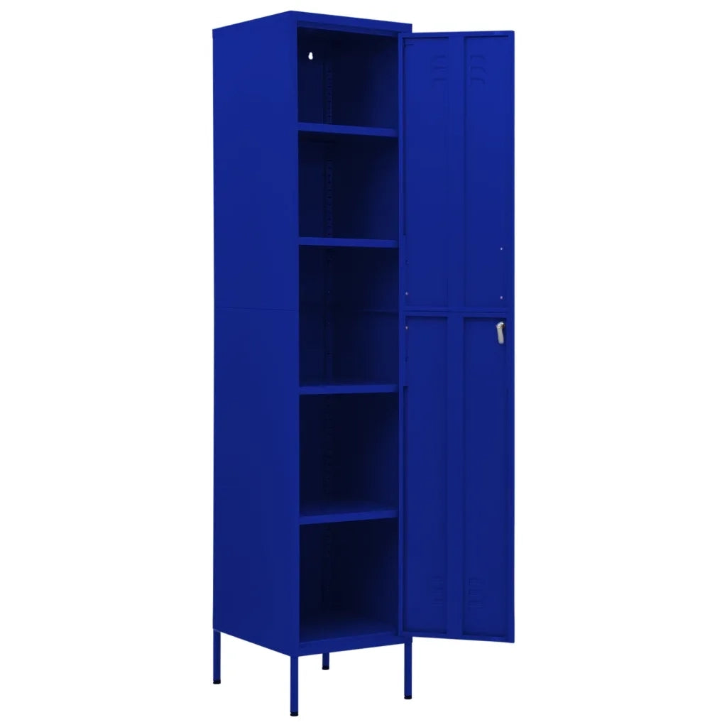 Armadio Blu Marino 35x46x180 cm in Acciaio 336253