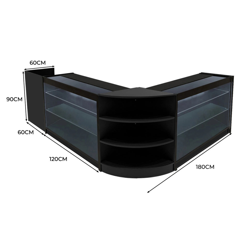 Set Banconi LED Astro Nero K1200 LM60 TB60 Vetrina Negozio con Chiavi