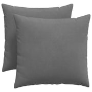Cuscini da Divano 2 pz | Cuscini per sedie Grigio scuro 50 x 50 cm Tessuto