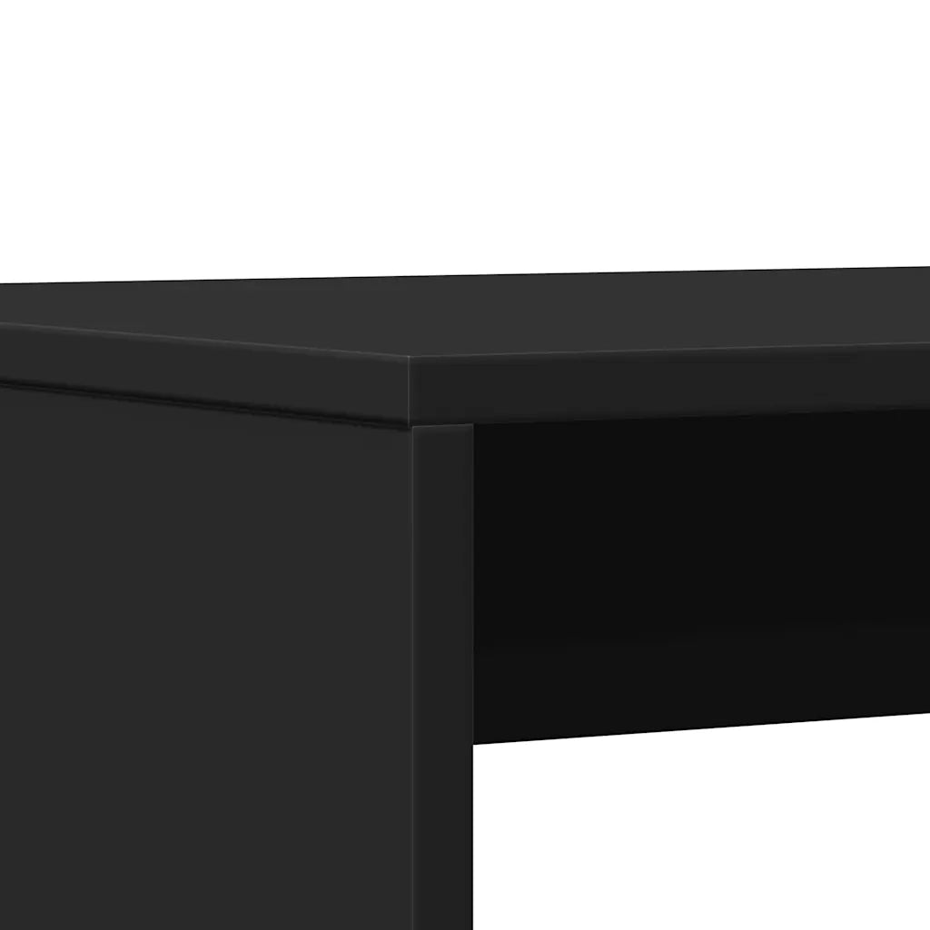 vidaXL Set Tavolo da Pranzo e Panche 3 pz Nero in Truciolato