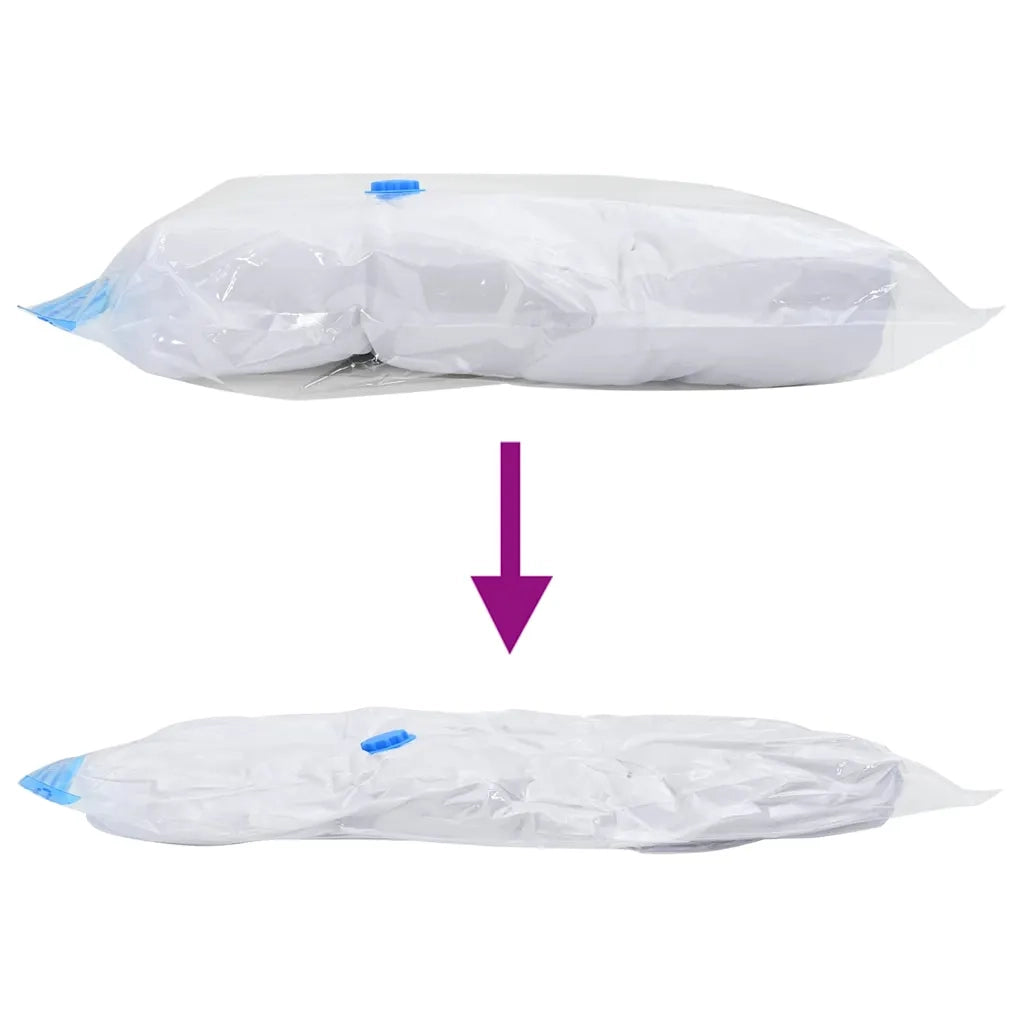 Sacchetti per Stoccaggio 10 pz Trasparente e Blu 70 x 50 cm CFW3483518
