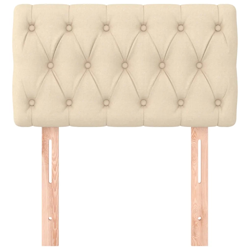 Testiera Crema 80 x 7 x 78/88 cm in Tessuto
