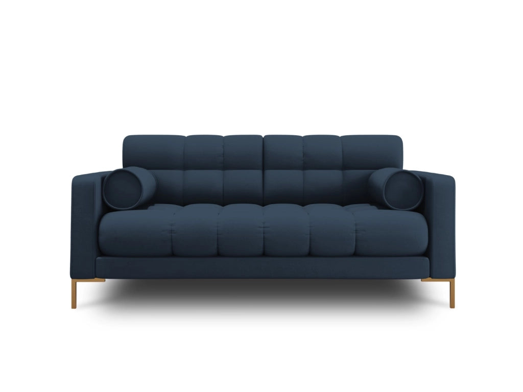 Cosmopolitan Design - Divano "Bali" 2 posti in tessuto strutturato blu 