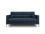 Cosmopolitan Design - Divano "Bali" 2 posti in tessuto strutturato blu 