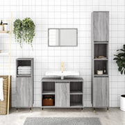 Mobile da Bagno Grigio Sonoma 80x33x60 cm in Legno Multistrato 831626