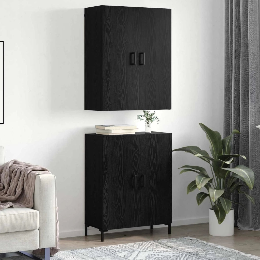 Credenza Rovere nero 69,5 x 34 x 180 cm Legno multistrato