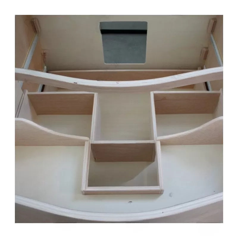 Mobile bagno bombato 3 cassetti grezzo  l.108 p.55 h.82 (3030) - Mobili 2G
