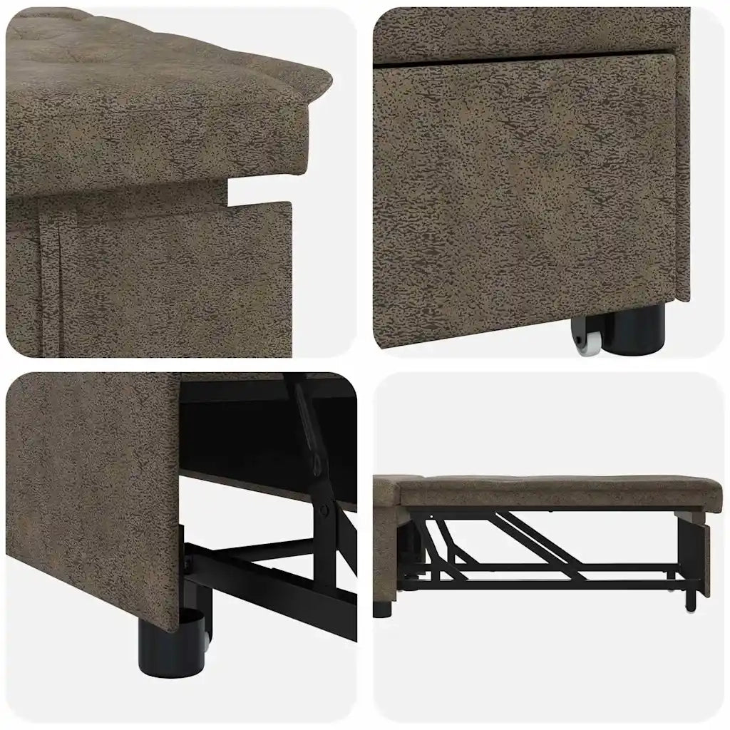Divano letto | Sof¨¤ letto | Letto singolo Grigio scuro 194 x 67 x 82 cm Tessuto Huahua