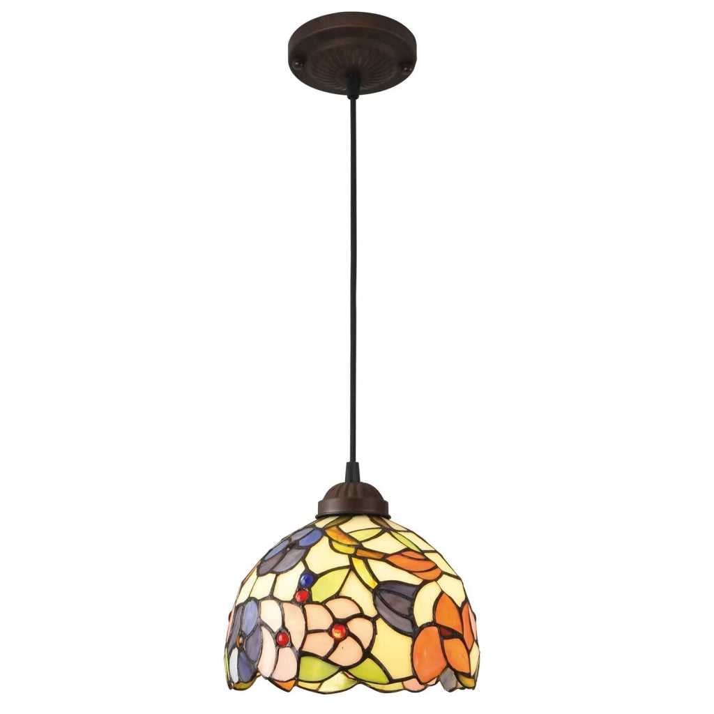 LÚZETE - LAMPADA DA SOFFITTO A 1 LUCE 20 CM FIORI DI TIFFANY