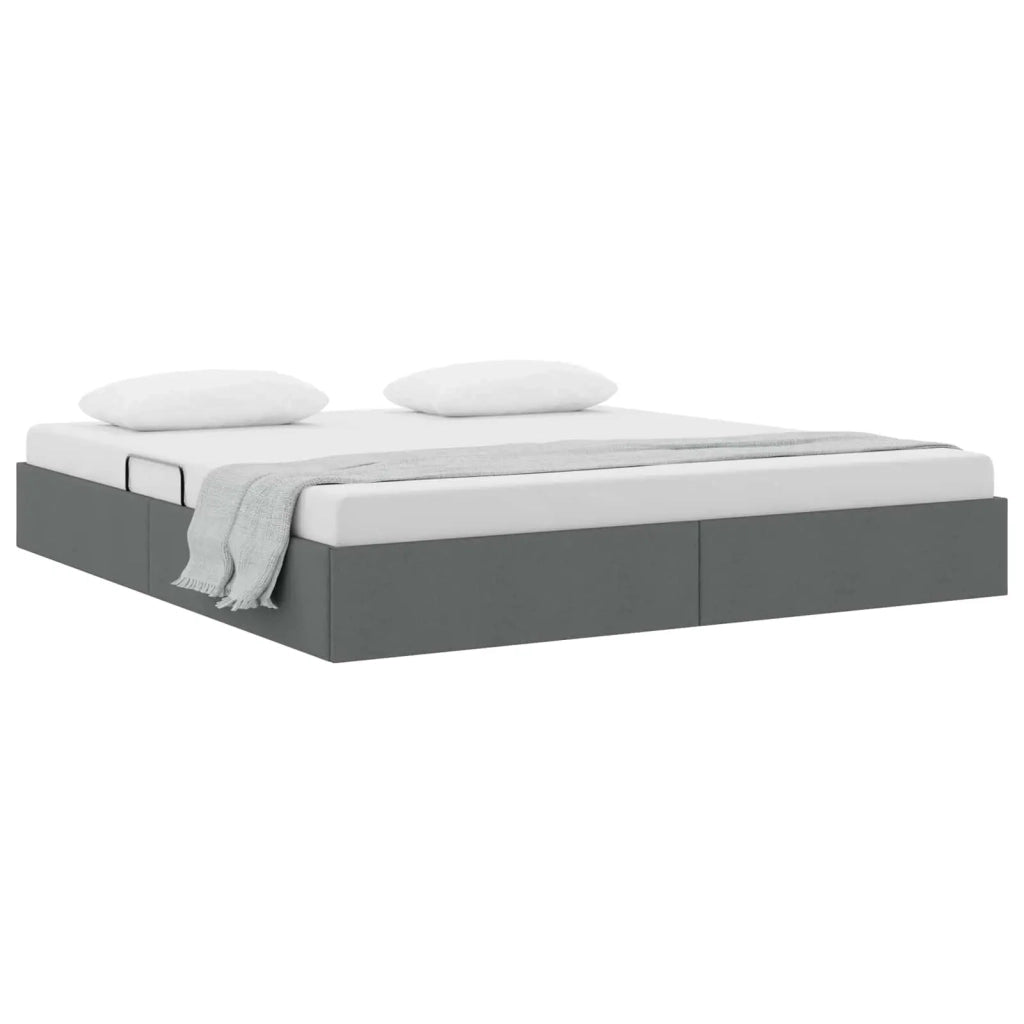 Letto ottomano Grigio scuro 180 x 200 cm Tessuto 3442839