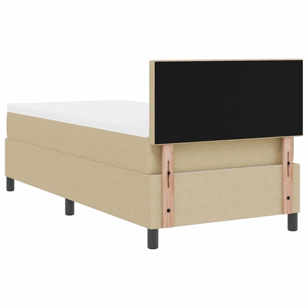 Letto a molle con testiera Grigio chiaro e bianco 80 x 200 cm 3337490