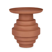 Tavolino in Acciaio con Base Scalonata Effetto Opaco Beige - SYMP