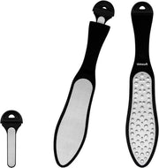 Set di Cura dei Piedi Professionale con Lame in Acciaio Inossidabile, Strippatore per Eccesso di Pelle Bicchiere per Piedi Secchi e Umidi, Impermeabile e Facile da Pulire