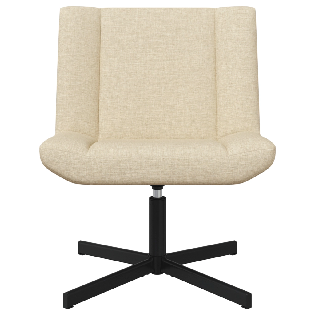 Sedia d'Accent Panna Tappezzeria in Poliestere, Base in Metallo