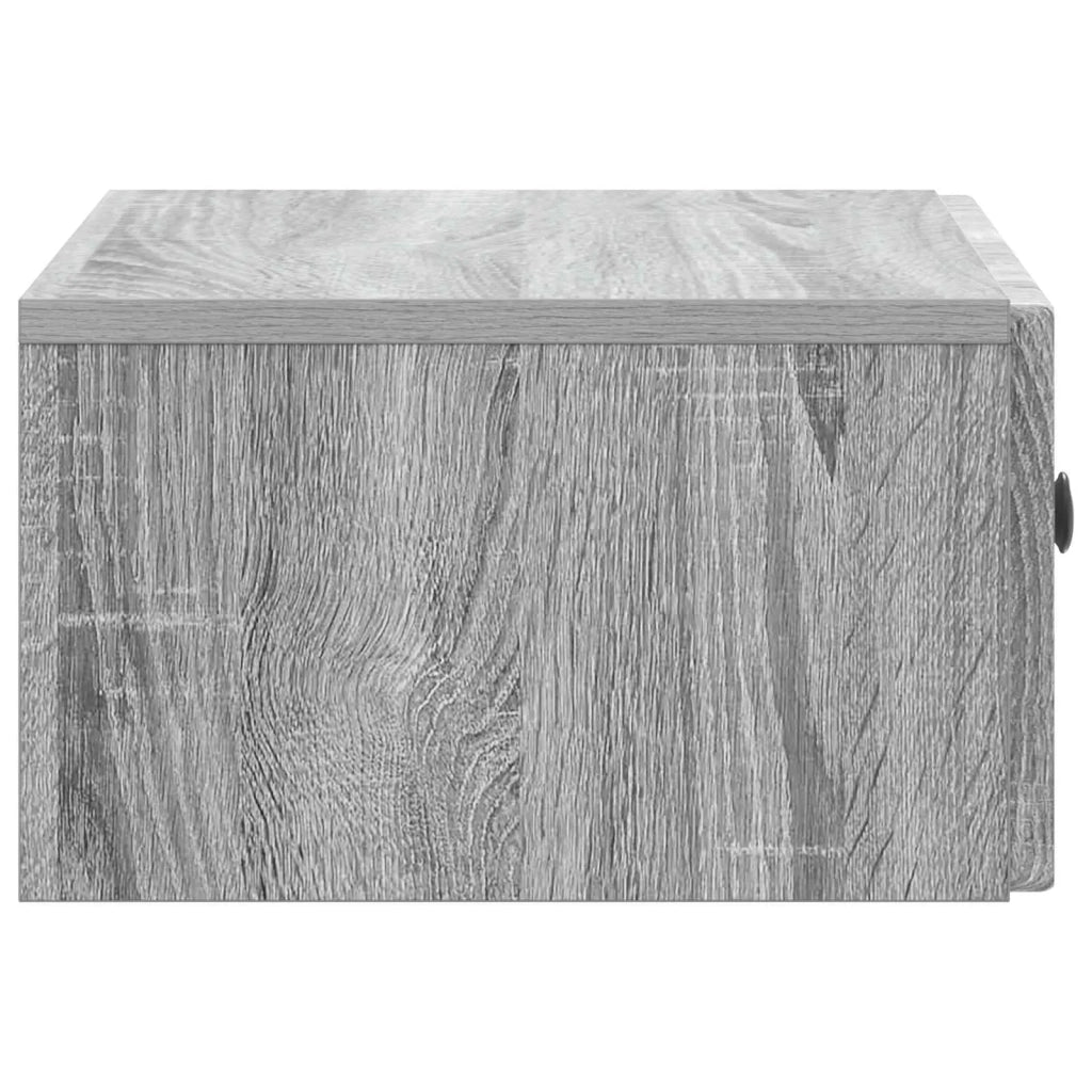 Mobiletto da notte a muro Grigio Sonoma 49 x 34,5 x 20 cm