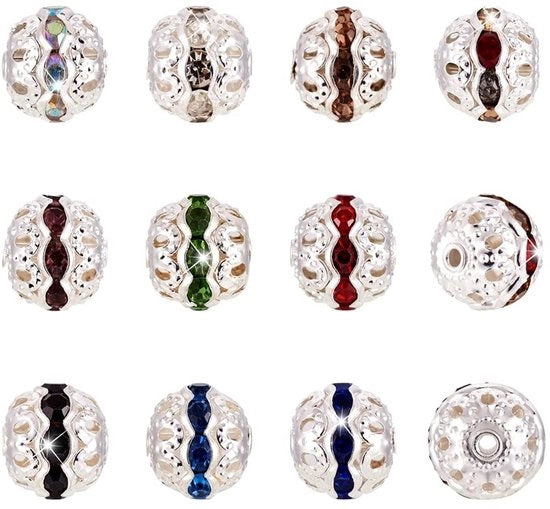 100 pezzi di strass per spaziatori di gioielli in cristallo per DIY