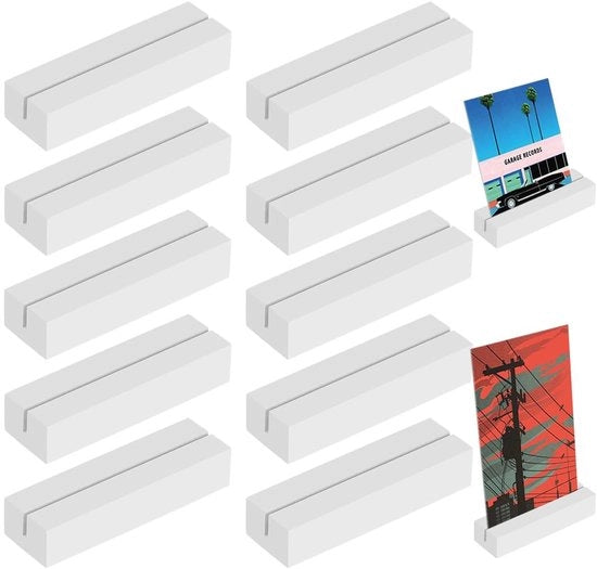 Supporto per foto 10 pezzi - Supporto per menu 80 x 25 x 15 mm in legno
