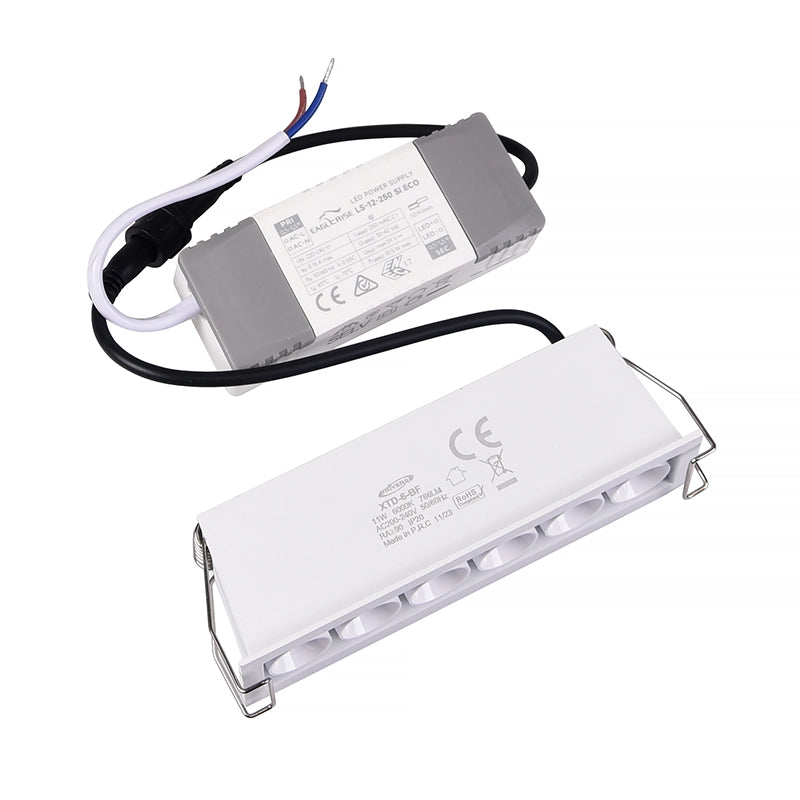 FARETTO LED RETTANGOLARE DA INCASSO 11W LUCE FREDDA 6000K° PER CONTROSOFFITTI - EFFICIENZA ENERGETICA E ILLUMINAZIONE DI PRECISIONE