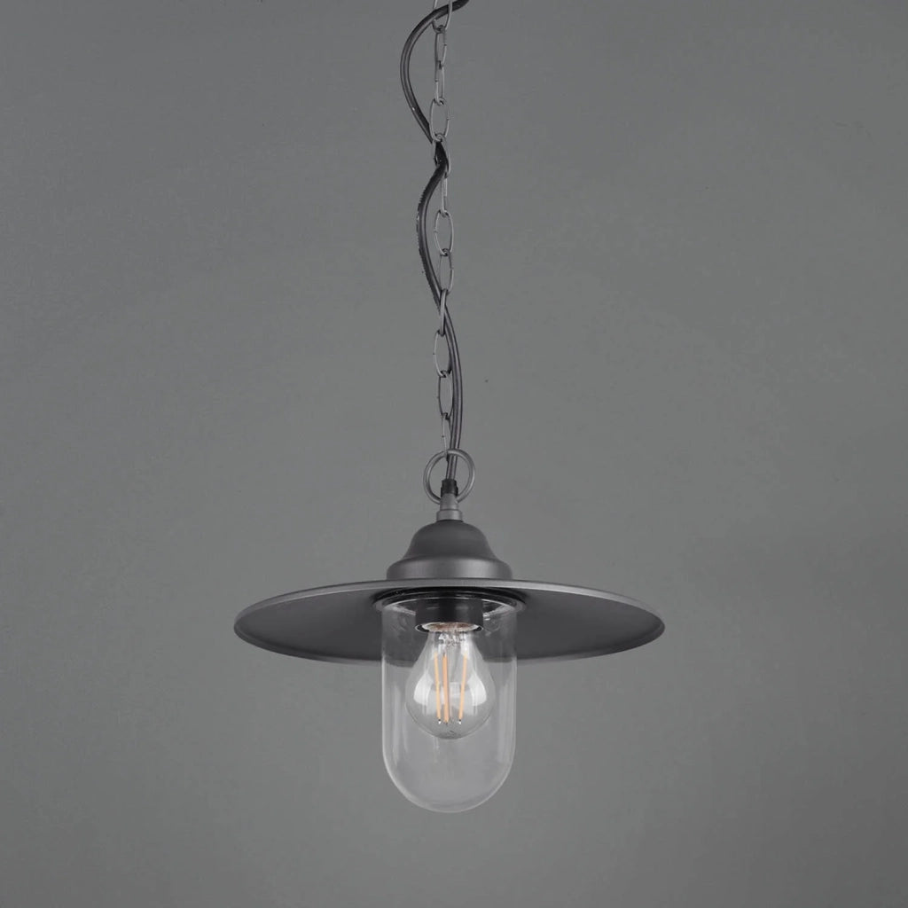 LÚZETE - LAMPADA A SOSPENSIONE DA ESTERNO E27 IP44 ANTRACITE TULSI