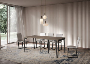 Consolle Allungabile 90-196x40x77 cm Rio Small Tortora Telaio Antracite