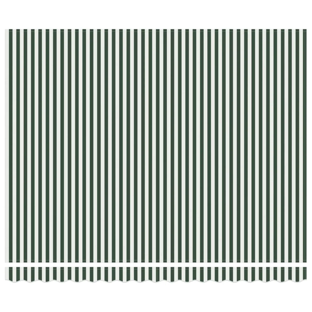Tenda Retrattile Verde e Bianco 4 × 3 m Tela e Alluminio 3420210