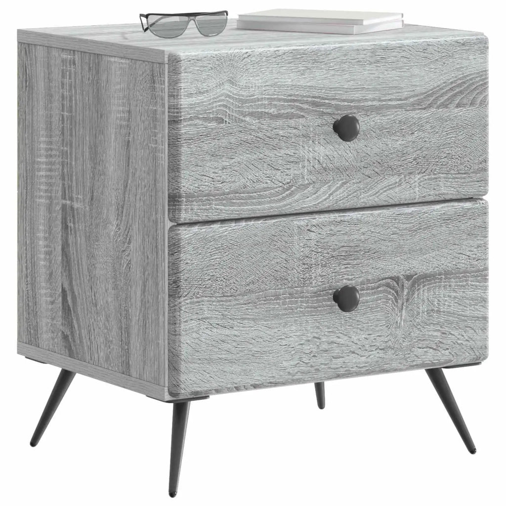 Armadio da Notte 2 pcs Grigio Sonoma 43 x 34,5 x 47,5 cm 895458