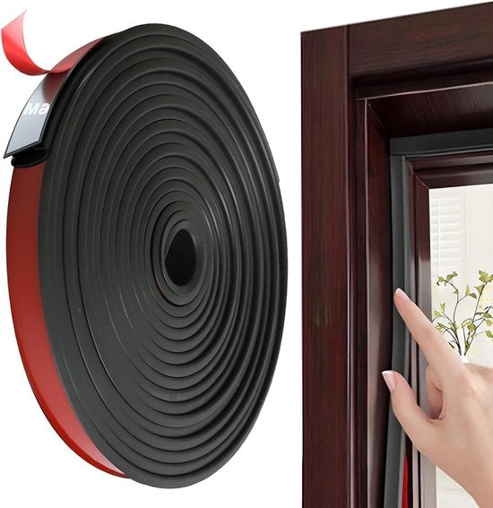 Tape afdichtante per porte 6 m x 10 mm afdichtante per finestre impermeabile a strisce di gomma per afdichtare porte finestre uscita porta 6 mm di spessore