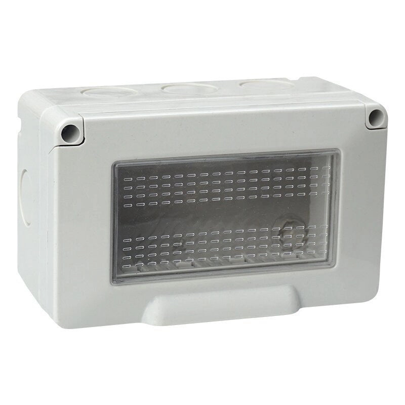Custodia 4P IP55 Scatola Porta Frutti Con Coperchio 4 Posti Moduli Compatibile Con Vimar Plana