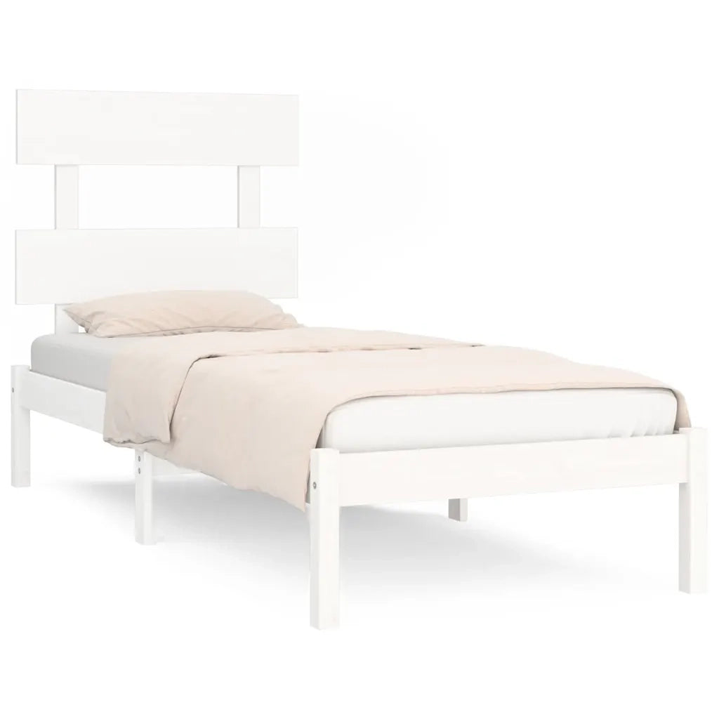 Giroletto Bianco in Legno Massello 90x190 cm Single 3104639
