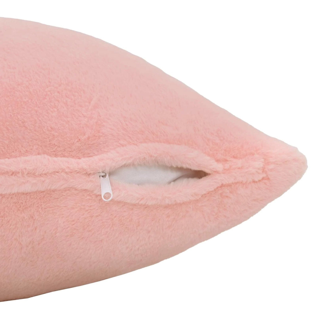 Federa 2 pz HEERLEN Rosa 50 x 70 cm Pelliccia di Coniglio Finta 911521