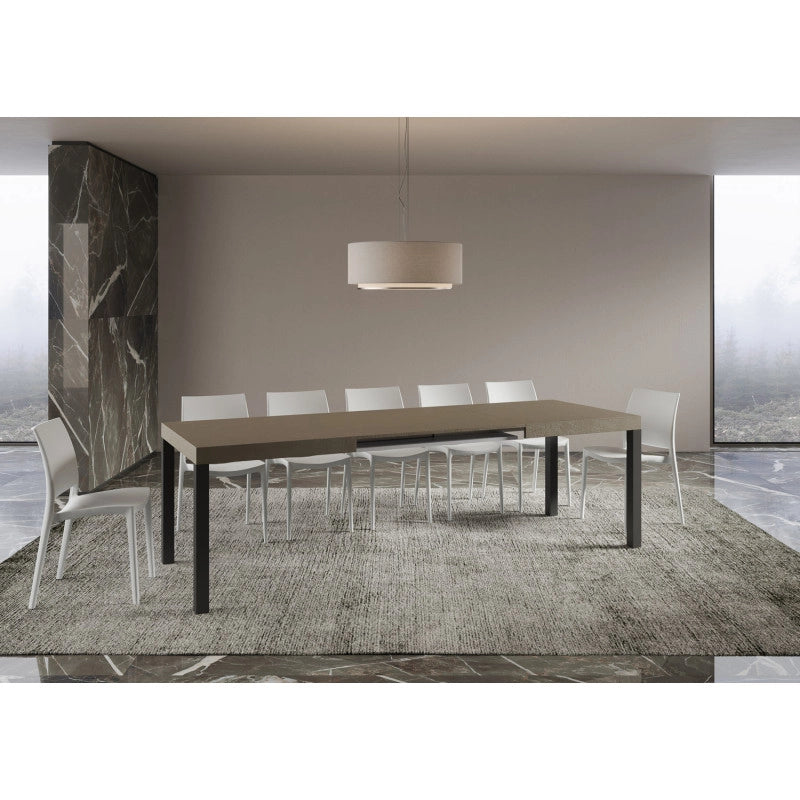 Tavolo allungabile 160/244x80 cm Everyday telaio Antracite - Tortora