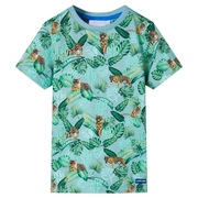Maglietta da Bambino Verde Chiaro MÃ©lange 140cod mxl 85911