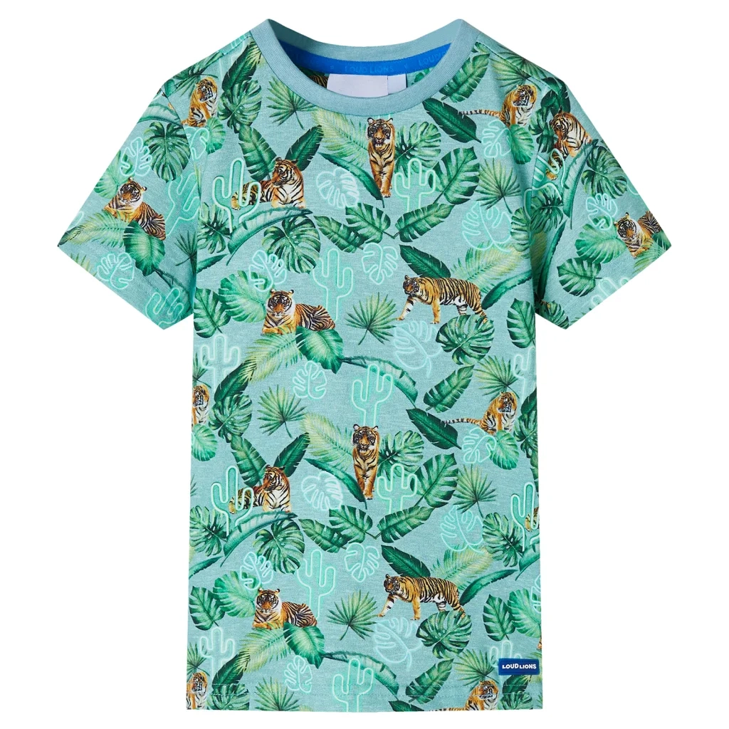 Maglietta da Bambino Verde Chiaro MÃ©lange 140cod mxl 85911
