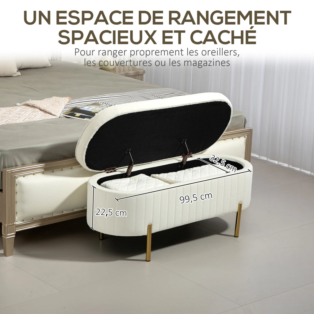 Letto contenitore con cassetti ¨C zephmum ¨C velluto crema 160x200 cm