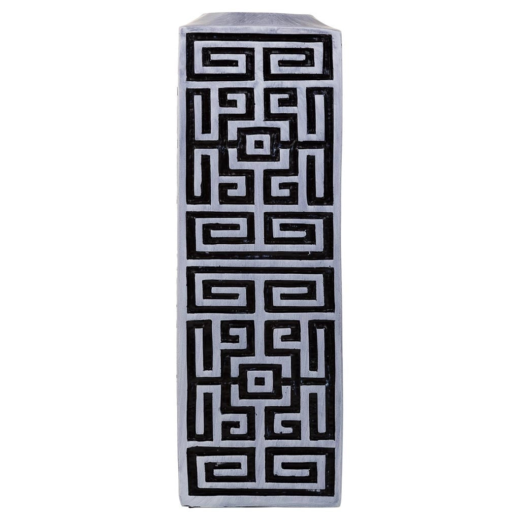 Vaso polirresina nero 12x12x38h cm