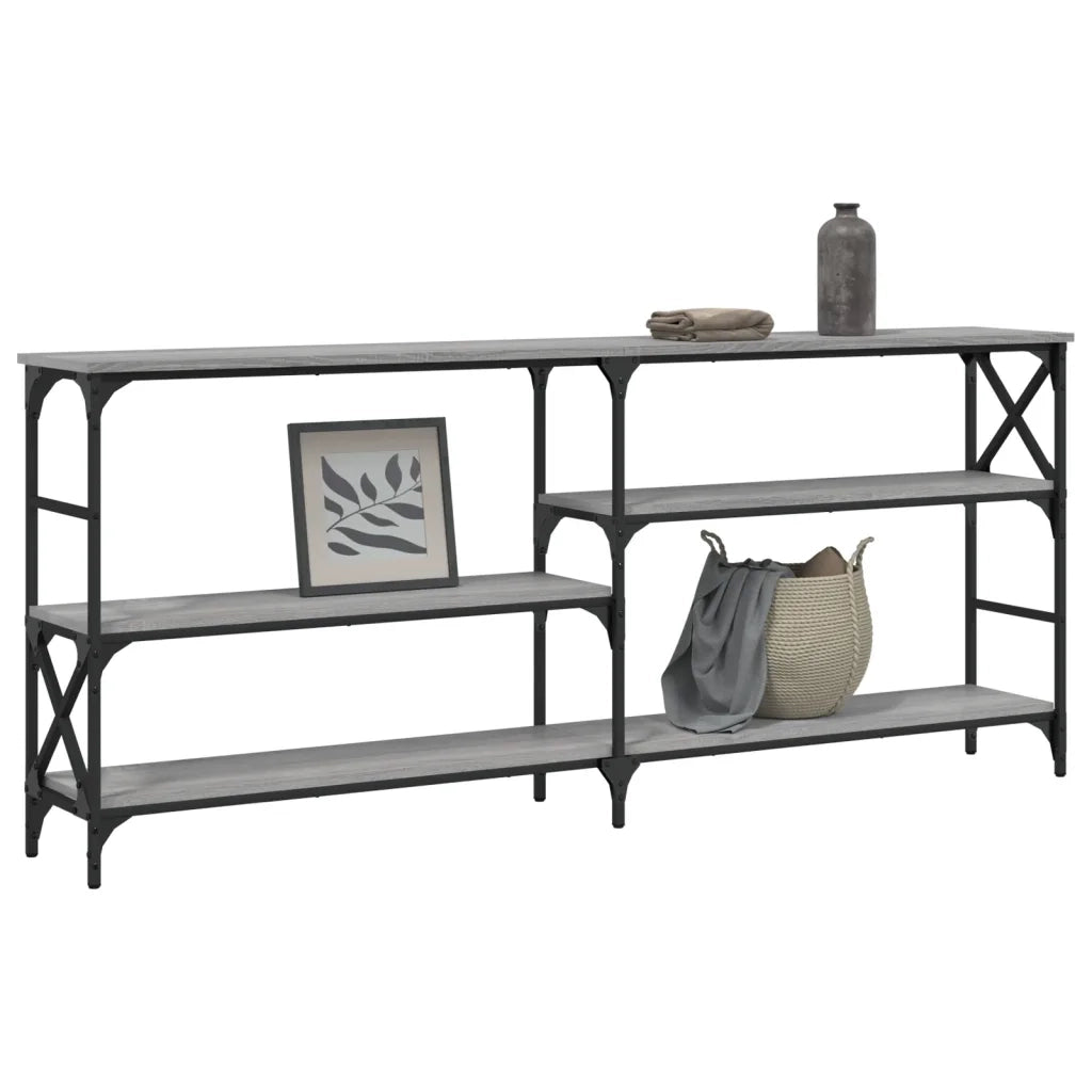 Tavolo Consolle Grigio Sonoma 180x29x76,5 cm Legno Multistrato 835477