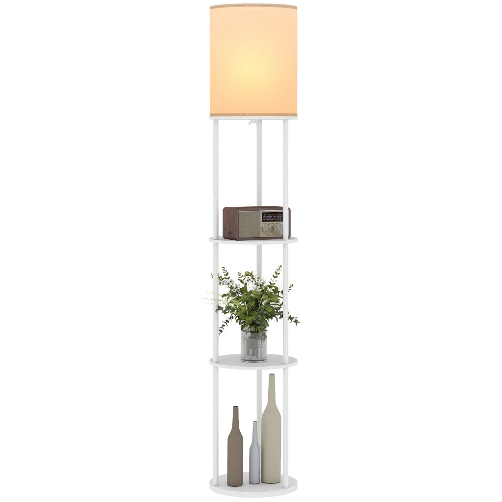 Appendiabiti con scaffale e lampada ¨C zephmum ¨C bianco