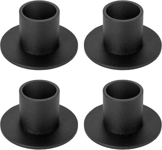 Candelabri - 4 pezzi - Ø2.5 cm - candelabro - sospensione candela - candeliera - candelabro - candelabro da tavolo - Accessori per la casa - Accessori decorativi - metallo - Nero - Supporto per candela