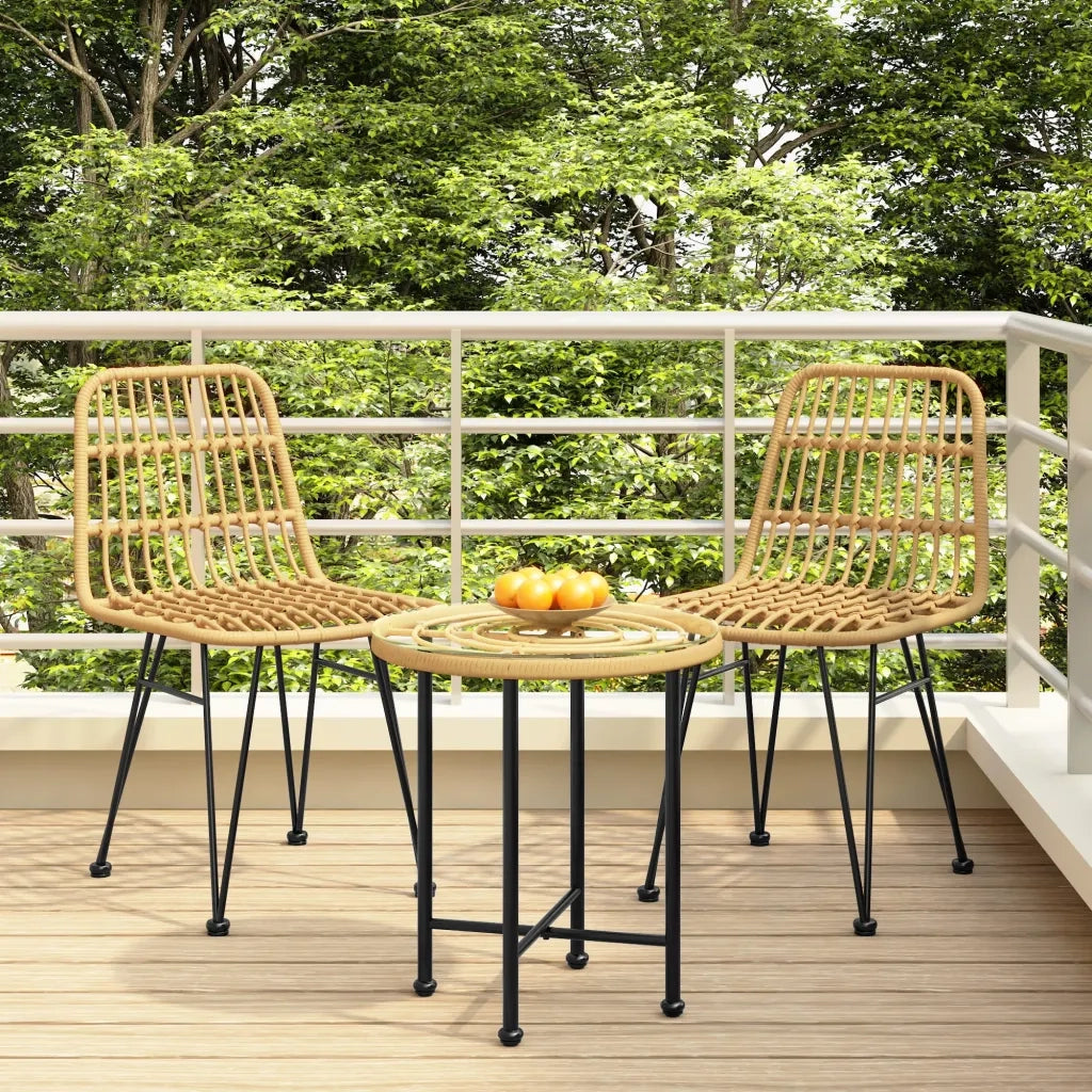 Sedie da Giardino 2 pz | Sedie da Esterno 48x62x84 cm Rattan PE