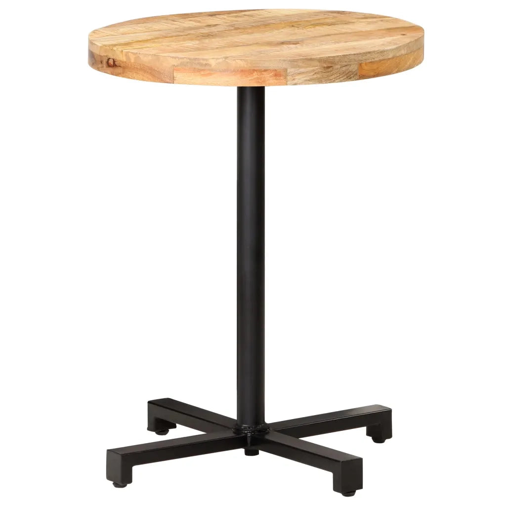 Tavolino da Bistrot Rotondo Ø60x75 cm in Legno di Mango Grezzo 320265