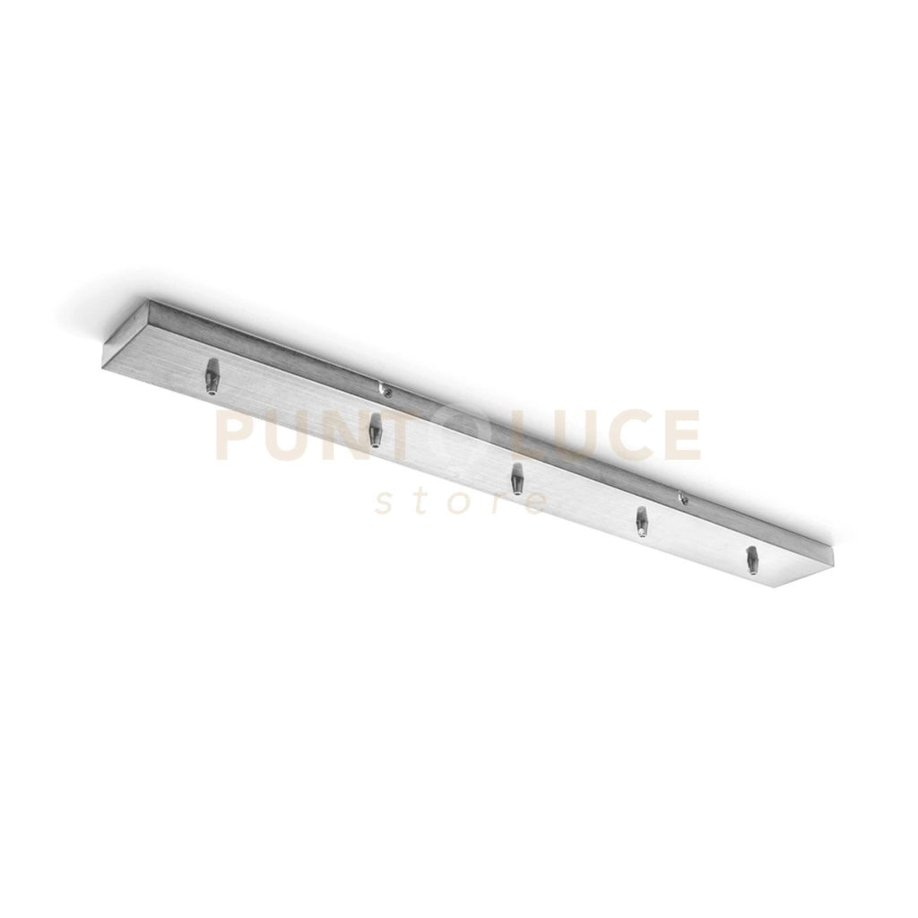 GSOB24- ROSONE 5 FORI RETTANGOLARE NICKEL IN METALLO PIU' ACCESSORI INCLUSI 90CM