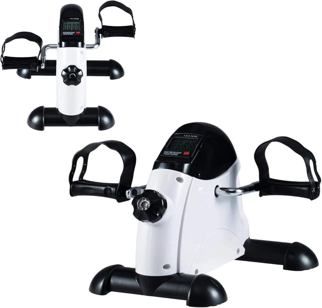 Guarnitura elettrica con display LCD, dispositivo ellittico elettrico, resistenza regolazione manuale, bicicletta ellittica 2 in 1, allenamento gambe e braccia, per casa, ufficio